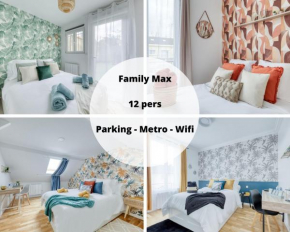 Maison 4 chambres - 12 personnes - Parking Privé - Metro 7 - Rer B -